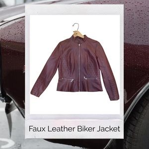 Faux Leather Biker Jacket